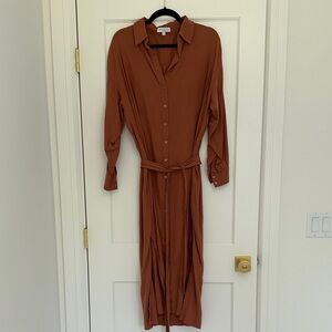 Intermix Rust Long Sleeve Dress